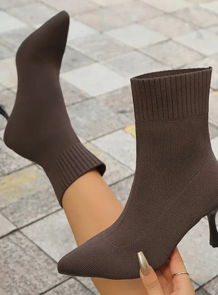 KissICON Fashion Elastic Sock Boots Women Knitted Breathable High