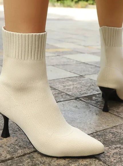 KissICON Fashion Elastic Sock Boots Women Knitted Breathable High