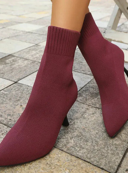 KissICON Fashion Elastic Sock Boots Women Knitted Breathable High