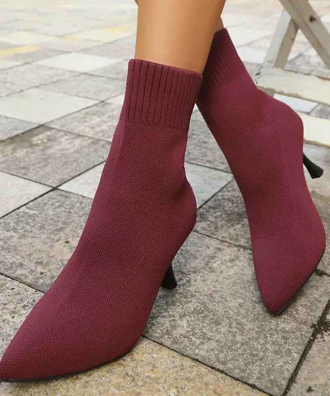 KissICON Fashion Elastic Sock Boots Women Knitted Breathable High