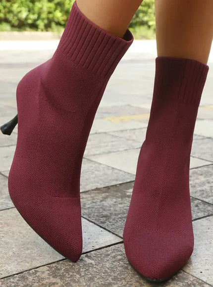 KissICON Fashion Elastic Sock Boots Women Knitted Breathable High