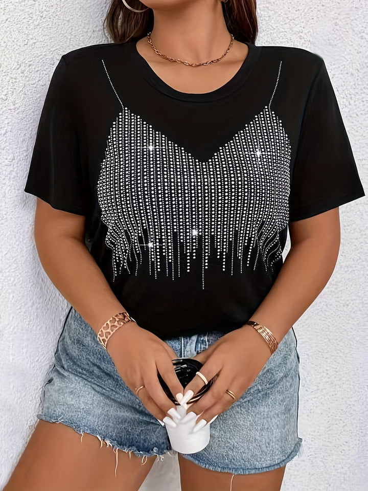 Fashion Elegant Plus Size Women's T-shirt