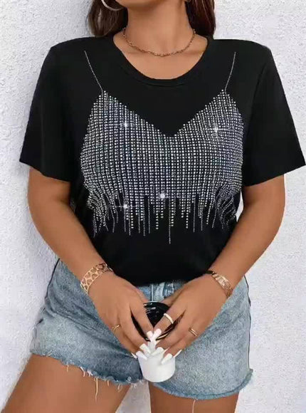 KissICON Fashion Elegant Plus Size Women's T-shirt