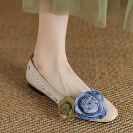 KissICON Fashion Flat Shoes for Women Spring Autumn Rivets