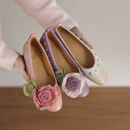 KissICON Fashion Flat Shoes for Women Spring Autumn Rivets