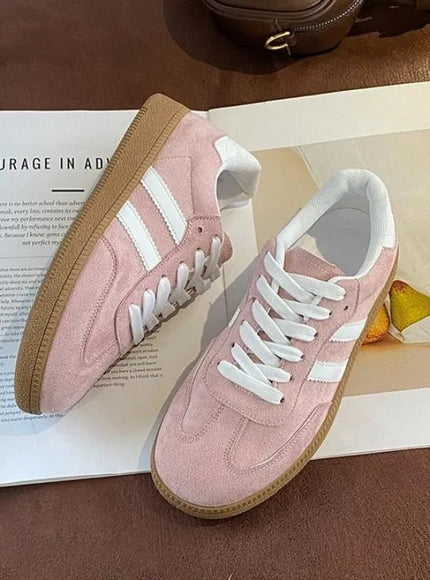 KissICON Footwear Fashion Lace-Up Vulcanized Flat Sneakers for Women