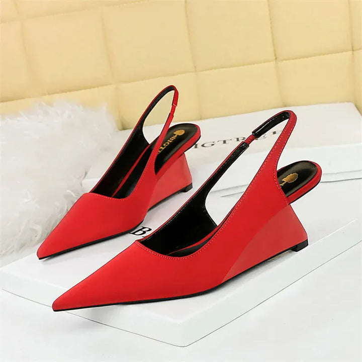 Fashion Simple Women Basic Shallow Mouth Pointed Toe