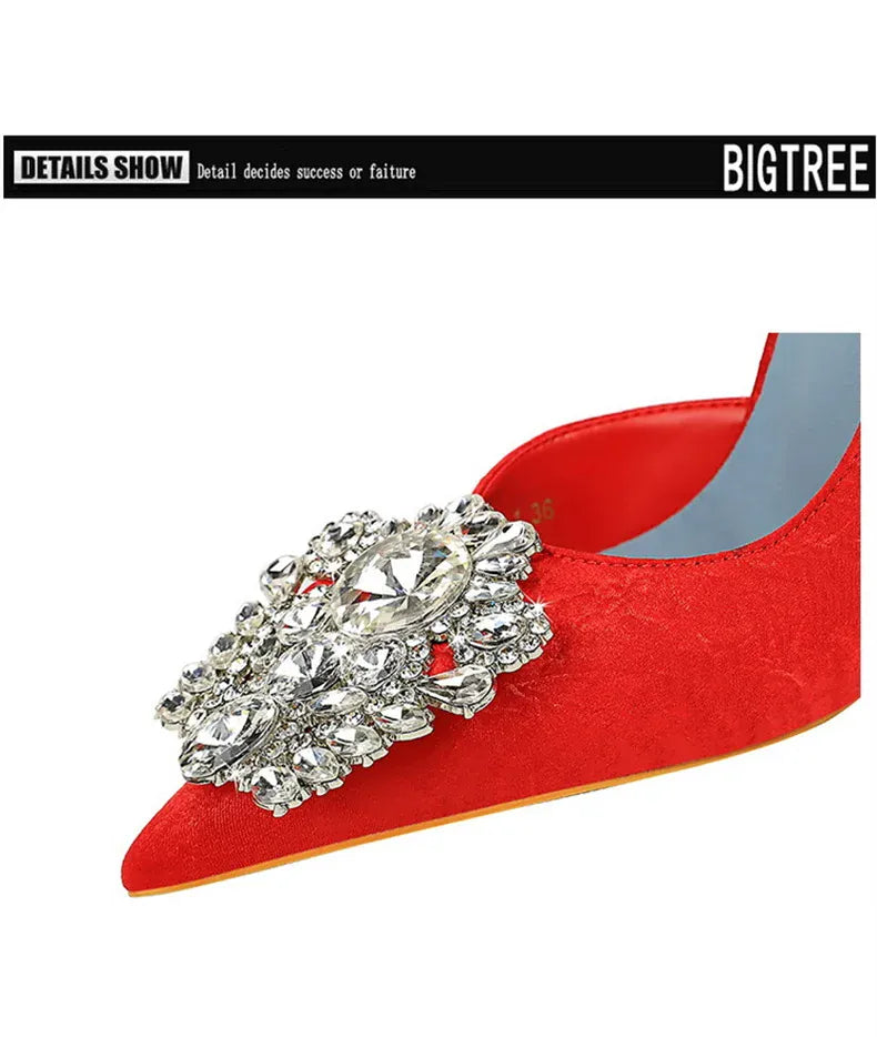 KissICON Fashion Spring Banquet Women's Shoes Thin Heels High