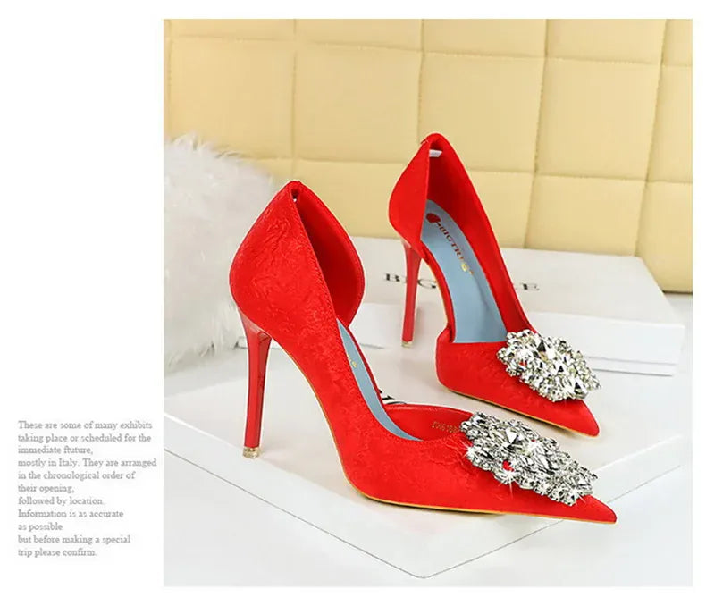 KissICON Fashion Spring Banquet Women's Shoes Thin Heels High