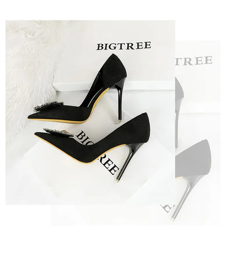 KissICON Fashion Spring Banquet Women's Shoes Thin Heels High