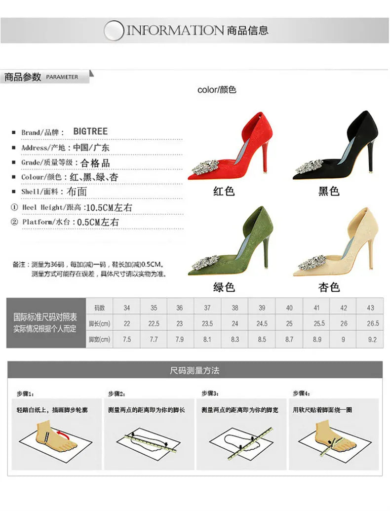 KissICON Fashion Spring Banquet Women's Shoes Thin Heels High