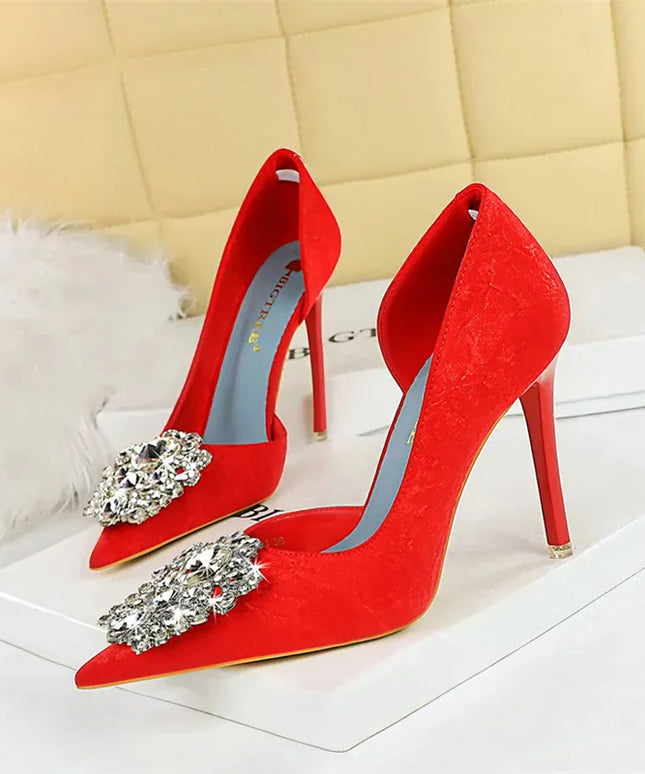 KissICON Fashion Spring Banquet Women's Shoes Thin Heels High