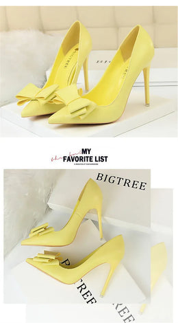 KissICON Fashion Sweet Women High Heel Shoes Blue Yellow