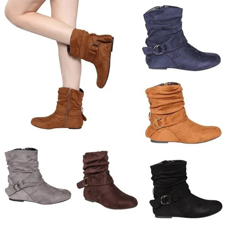 KissICON Fashion Women Boot Suede and Calf Fashion Boot