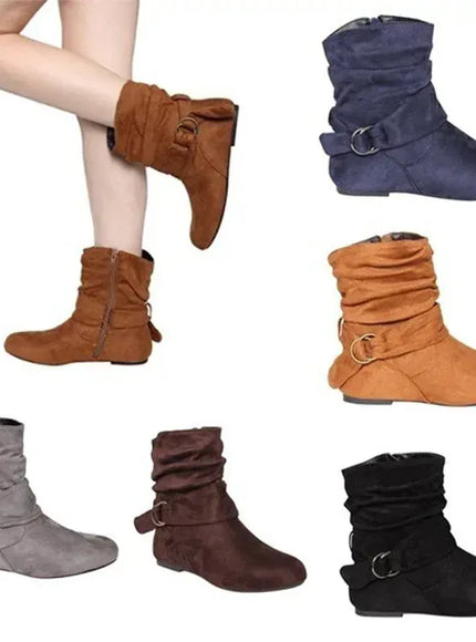 KissICON Fashion Women Boot Suede and Calf Fashion Boot