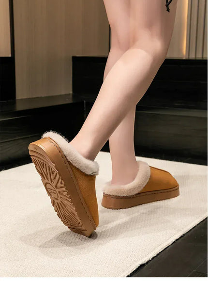 KissICON Fashion Women Fluffy Slippers for Winter Indoor EVA