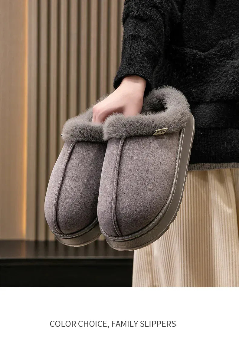 KissICON Fashion Women Fluffy Slippers for Winter Indoor EVA