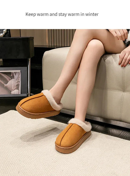 KissICON Fashion Women Fluffy Slippers for Winter Indoor EVA