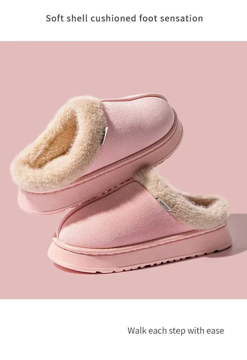 KissICON Fashion Women Fluffy Slippers for Winter Indoor EVA