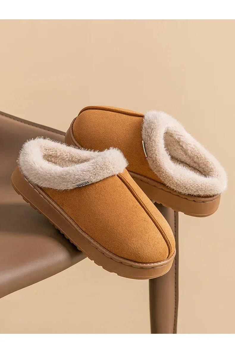 KissICON Fashion Women Fluffy Slippers for Winter Indoor EVA