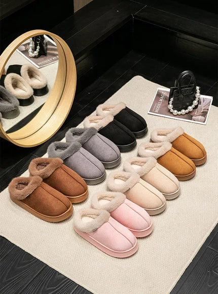 KissICON Fashion Women Fluffy Slippers for Winter Indoor EVA