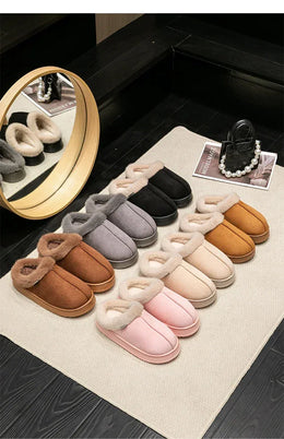 KissICON Fashion Women Fluffy Slippers for Winter Indoor EVA