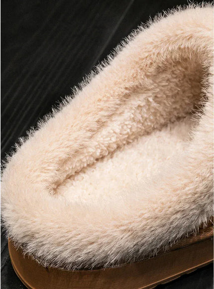 KissICON Fashion Women Fluffy Slippers for Winter Indoor EVA