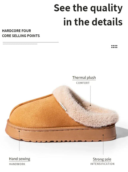 KissICON Fashion Women Fluffy Slippers for Winter Indoor EVA
