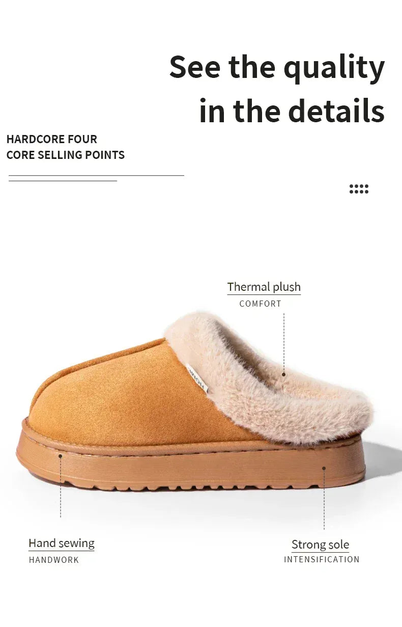 KissICON Fashion Women Fluffy Slippers for Winter Indoor EVA