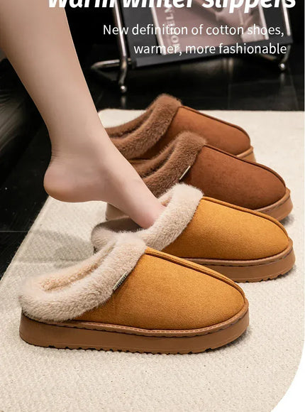 KissICON Fashion Women Fluffy Slippers for Winter Indoor EVA