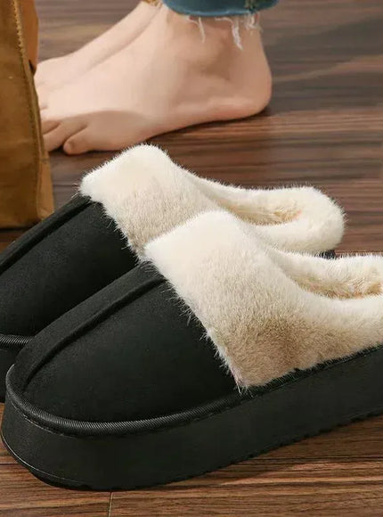 KissICON Fashion Women Fluffy Slippers for Winter Indoor EVA
