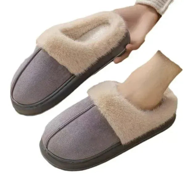 KissICON Fashion Women Fluffy Slippers for Winter Indoor EVA