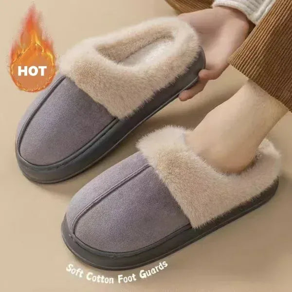 KissICON Fashion Women Fluffy Slippers for Winter Indoor EVA