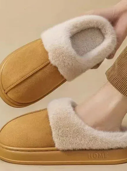 KissICON Fashion Women Fluffy Slippers for Winter Indoor EVA