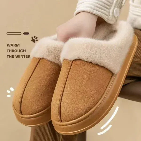 KissICON Fashion Women Fluffy Slippers for Winter Indoor EVA