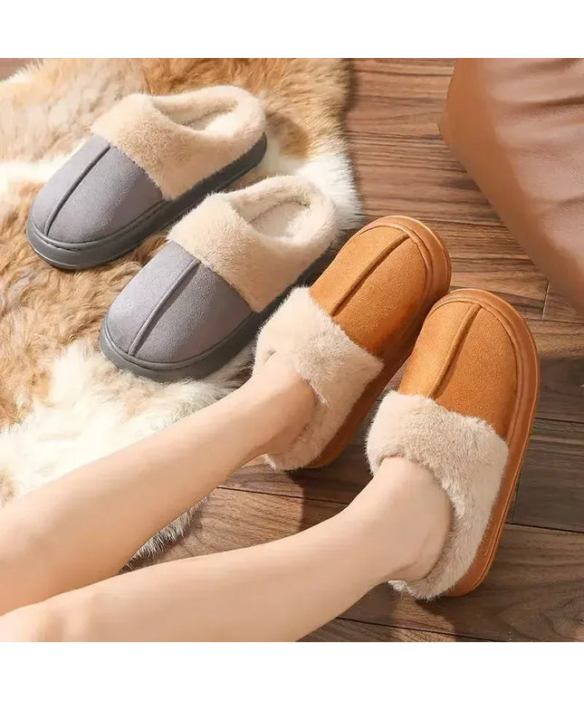 KissICON Fashion Women Fluffy Slippers for Winter Indoor EVA
