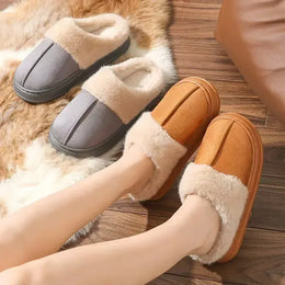 KissICON Fashion Women Fluffy Slippers for Winter Indoor EVA