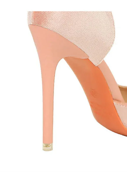 KissICON Fashion Women High Heel Rhinestone Buckle Bow Green