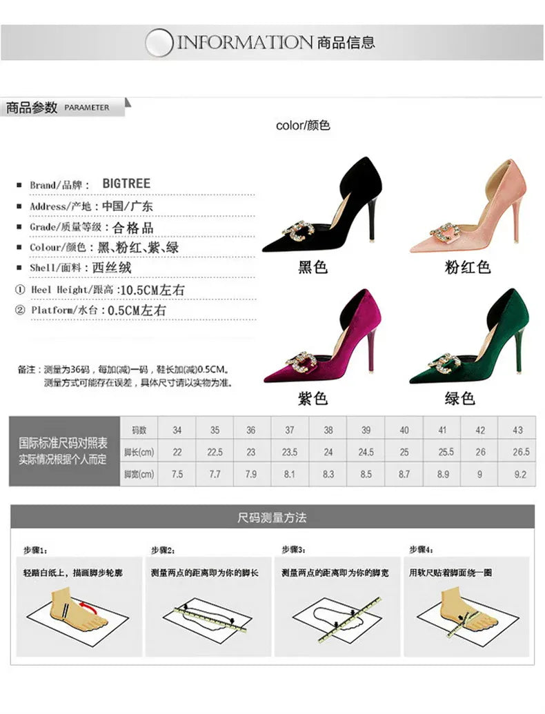 KissICON Fashion Women High Heel Rhinestone Buckle Bow Green