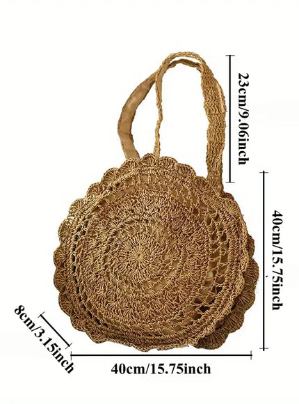 KissICON Fashionable Flower Shoulder Round Large-capacity Hollow Straw