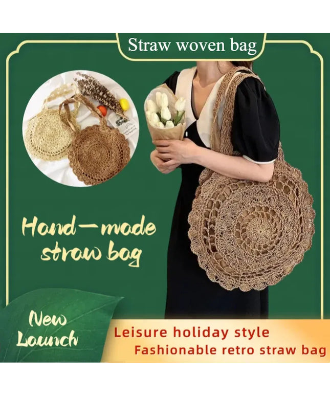 KissICON Fashionable Flower Shoulder Round Large-capacity Hollow Straw