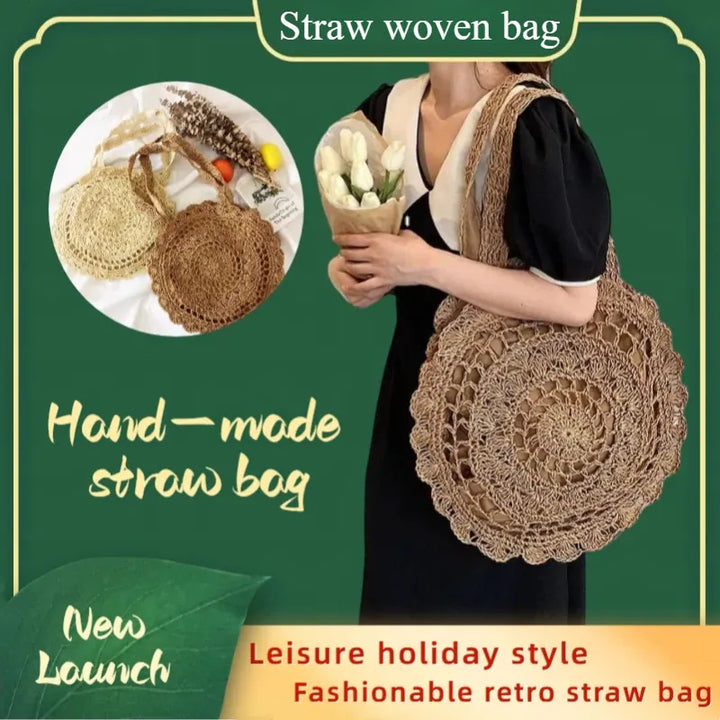 Fashionable Flower Shoulder Round Large-capacity Hollow Straw