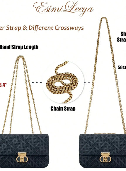 KissICON Fashionable Lightweight Mini Golden Chain Shoulder Clutch