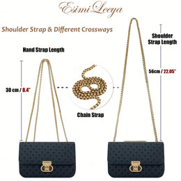 KissICON Fashionable Lightweight Mini Golden Chain Shoulder Clutch