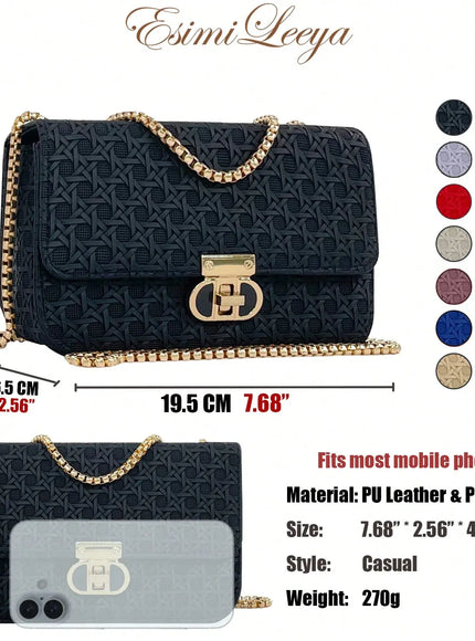 KissICON Fashionable Lightweight Mini Golden Chain Shoulder Clutch