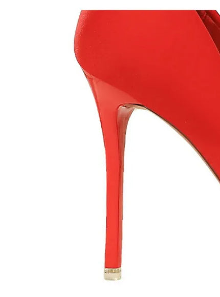 KissICON Fashionable Pointed High Heels Metal Bow Thin Heels