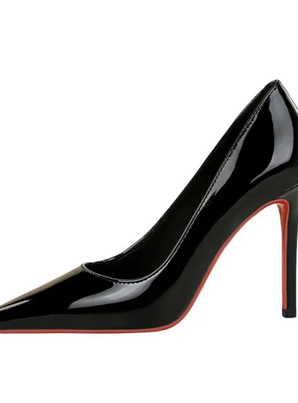 KissICON Fashionable Simple Slim Heels High Heels Glossy Patent