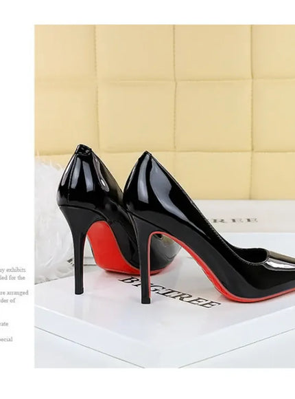 KissICON Fashionable Simple Slim Heels High Heels Glossy Patent
