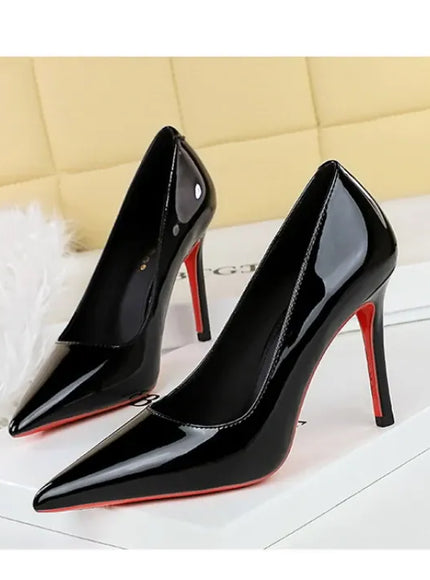 KissICON Fashionable Simple Slim Heels High Heels Glossy Patent