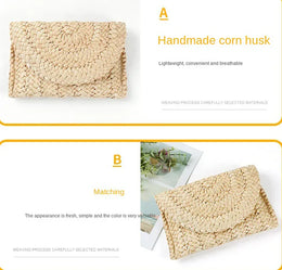 KissICON Fashionable Woven Clutch – Women's Coin Purse
